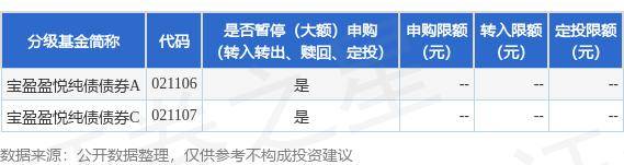 公告速递：宝盈盈悦纯债债券基金暂停个人投资者的申购、转换转入和定期定额投资业务